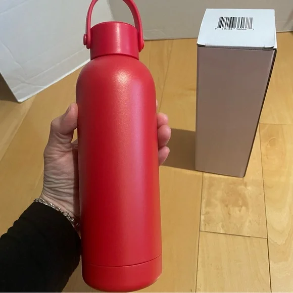 NIB / Kate Spade Signature Water Bottle / Vibrant Red - Picture 6 of 7